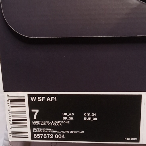 Nike SF Air Force 1 Light Bone AF1 Size 7 - Picture 8 of 16